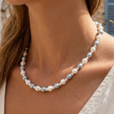 Glass Bead Necklace for Women, Colourful Summer Bead Necklace