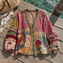 Jessa boho knit cardigan for women with relaxed flowy fit, view 4