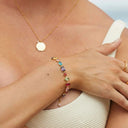 Jolie Multicolour Gold Bracelet, view 4