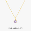 Chiara Birthstone Pendant Necklace, view 50