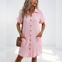 Matilda the effortless linen look shirt dress