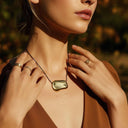 Beatrix Gold Pebble Pendant Necklace, view 6