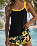 Hattie two-piece beach tankini set in bright colours, view 8