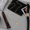 Rowan Gold Cross Necklace, view 6
