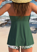 Brigitte ruffled halter neck tankini set, view 6