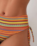 Amy striped two piece bikini set, view 3