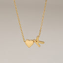 Heart Initial Necklace A to Z, Dainty Gold Letter Necklace for Women