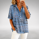 Gemma lightweight relaxed blouse with a soft drape, view 6