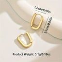 Geometric Hoop Earrings for Women, 3D Gold or Silver Hoops