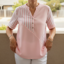 Jenny Striped Linen-cotton Summer Top