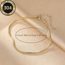 Bead Bangle Bracelet for Women, 304 Stainless Steel, Gold or Silver