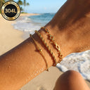 Chain Bracelet Set of 3, 304L Stainless Steel, 18K Gold Plated or Silver