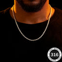 Rafferty Men's Rope Chain Necklace, view 3