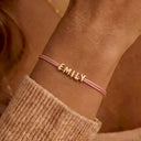 Bubble Letter Name Bracelet, Adjustable Braided Cord with 3D Balloon Letters, Choose Your Colour