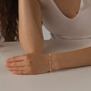 Four Leaf Clover Bracelet for Women, Cubic Zirconia, Gold or Silver