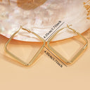 Square Statement Earrings for Women, Gold Geometric Earrings