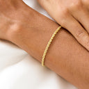 Rope Chain Bracelet for Women, 304 Stainless Steel, 18K Gold Plated