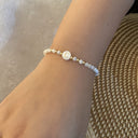 Rina Initial Pearl Bracelet, view 7