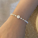 Rina Initial Pearl Bracelet, view 10
