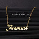 Cursive Name Necklace, Custom Nameplate Pendant, 18K Gold Plated Stainless Steel, Gold or Silver