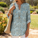 Petal Printed Blouse with Elegance