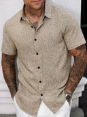 Coolum Men's Short Sleeve Linen Blend Shirt, view 24