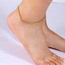 Gold Chain Bracelet or Anklet for Women, Stainless Steel