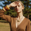 Beatrix Gold Pebble Pendant Necklace, view 4