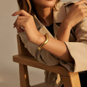Wilma Asymmetrical Gold Bangle, view 3
