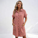 Matilda the effortless linen look shirt dress