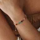 Jolie Multicolour Gold Bracelet, view 2