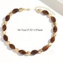 Amber Resin Bead Necklace, Retro Boho Statement Necklace for Women