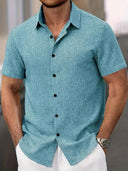 Coolum Men's Short Sleeve Linen Blend Shirt, view 2