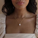 Freshwater Pearl Pendant Necklace for Women, Gold Tone, Elegant Gift