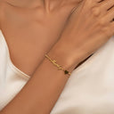Name Bracelet, Custom Script Name with Heart Charm, 18K Gold Plated Stainless Steel, Gold or Silver