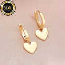 Heart Earrings for Women, 316 Stainless Steel, Hypoallergenic, Gold or Silver