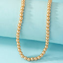 Bead Ball Necklace for Women, White, Yellow, Black or Pink