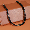 Hugo Men's Black Stone Bead Necklace, view 5