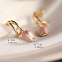 Tulip Earrings for Women, Long Enamel Flower Drop Earrings