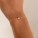 Star Bracelet for Women, 18K Gold Plated with Cubic Zirconia Pendant