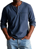 Sorrento Men's Vintage Cotton Long Sleeve Shirt, view 8