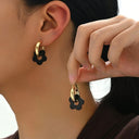 Clover Flower Earrings for Women, Lucky Flower Earrings, 18K Gold Plated