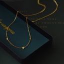 Heart Pendant Necklace for Women, 18K Gold Plated Stainless Steel