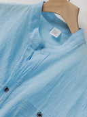 Coolangatta Men's High Collar V-Cut Short Sleeve Shirt, view 24
