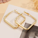 Square Statement Earrings for Women, Gold Geometric Earrings