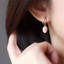 Tulip Earrings for Women, Long Enamel Flower Drop Earrings