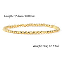Gold Bead Bracelet for Women, 18K Gold Plated, Minimalist