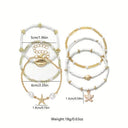 Rosamund Gold and Pearl Bracelet Set of 6, view 5