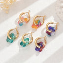 Clover Flower Earrings for Women, Lucky Flower Earrings, 18K Gold Plated