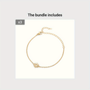 Sun Bracelet, Stainless Steel, 18K Gold Plated or Silver, Unisex
